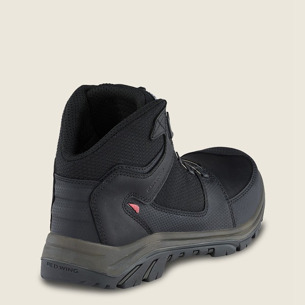 Red Wing Mens Trades - 5-inch Waterproof Safety Toe - Hiking Boots Black/Grey - 6794FAQYU